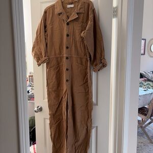 Madewell Brown Collared Jumpsuit